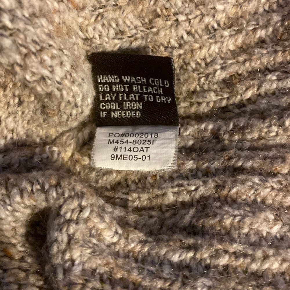 FEVER Sweater, Thick, Knit, Chunky, Ruffles, Flower, Neutral, Sz S, coastal - Picture 9 of 14